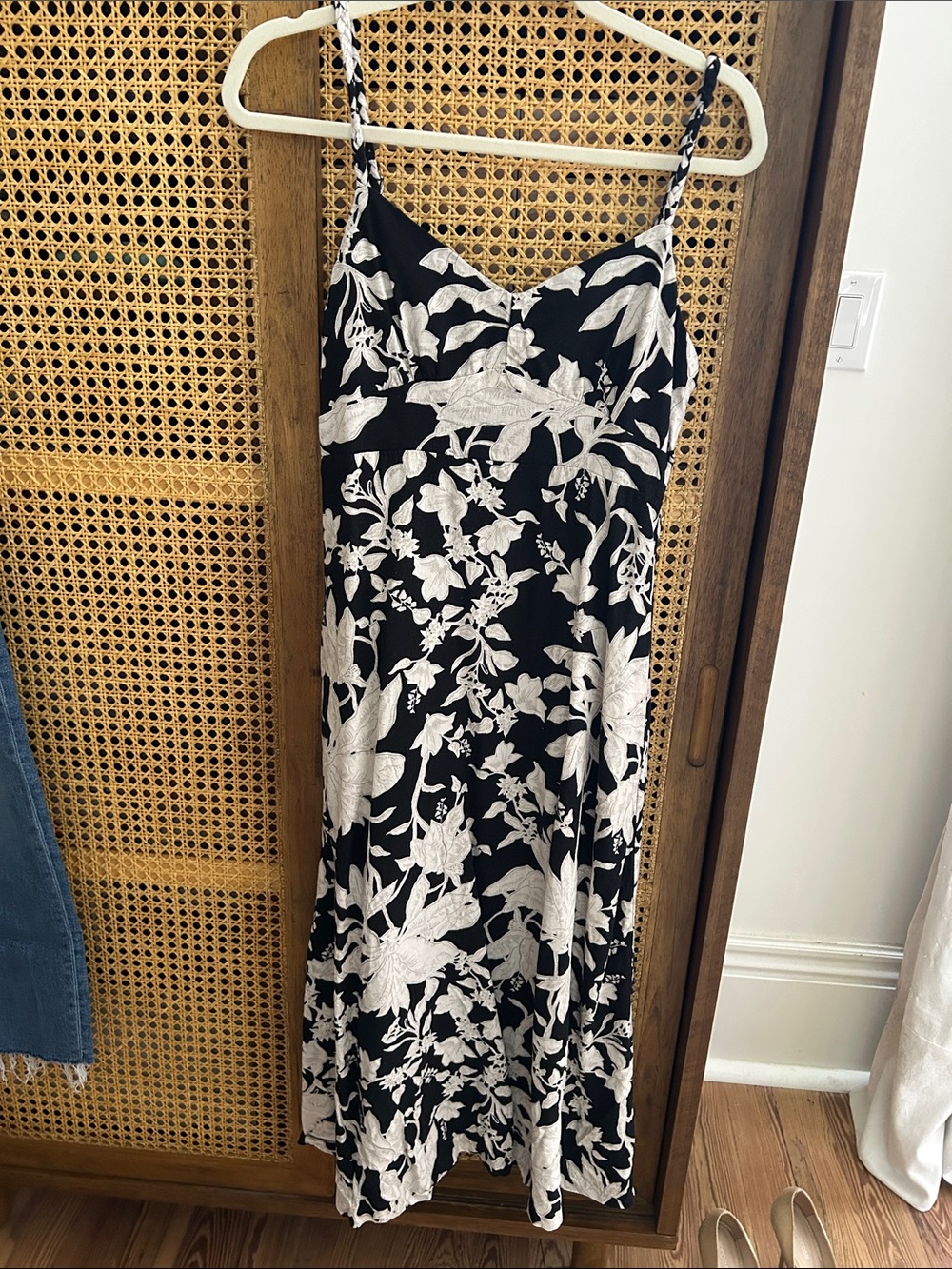 Rachel Zoe Black & White Floral Maxi Dress